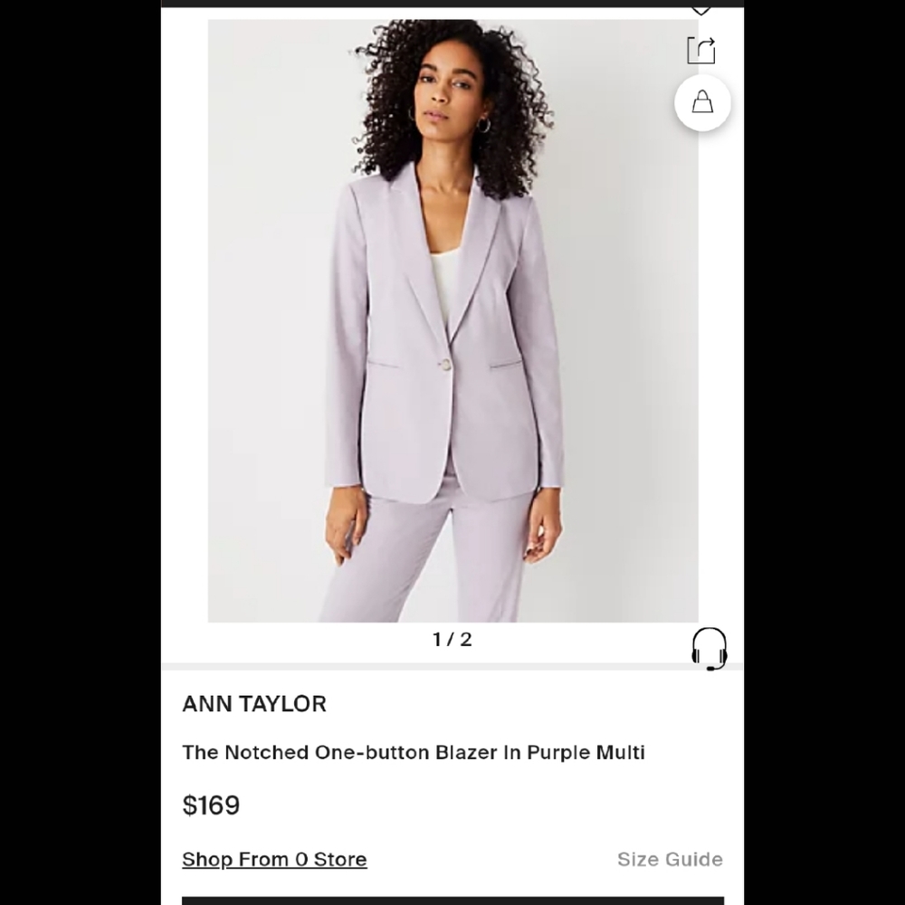 One button blazer